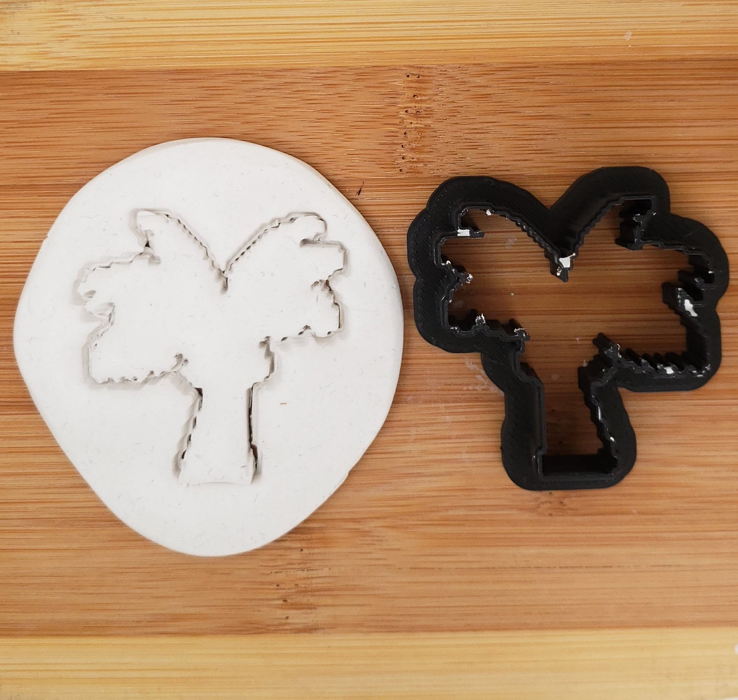 Pixel Art Palm Tree Shaped Cookie Cutter
