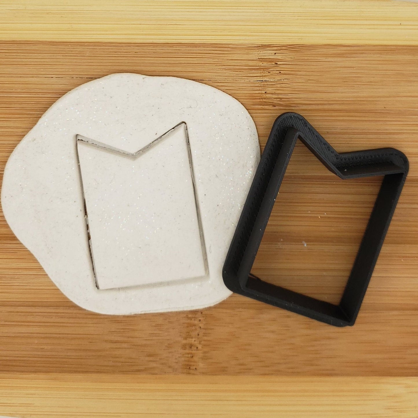 Single Banner Shaped Plastic Cookie Cutter - Polymer Clay Cutter - Fondant Cutter - Craft Cutters - 3d Printed Cookie Cutter