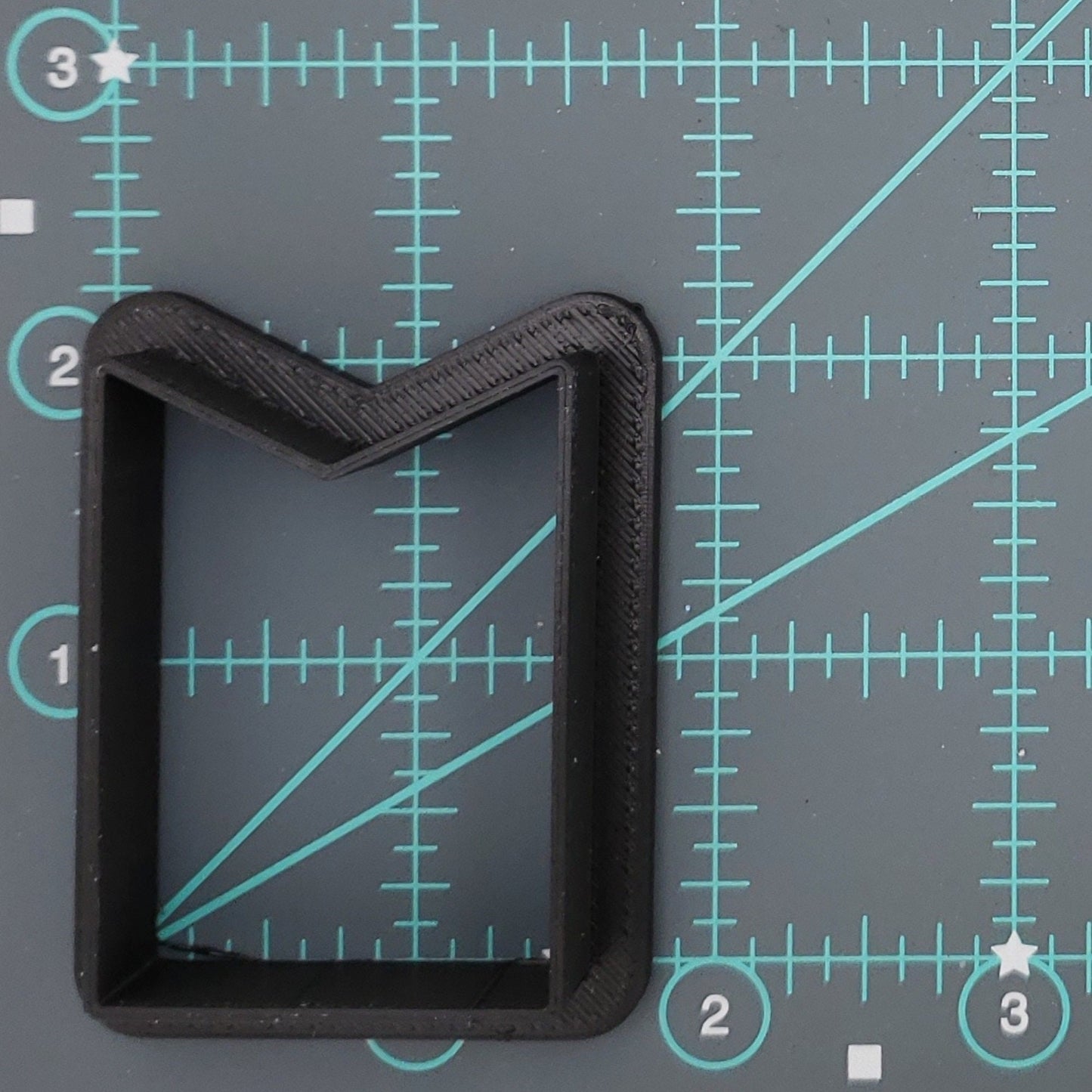 Single Banner Shaped Plastic Cookie Cutter - Polymer Clay Cutter - Fondant Cutter - Craft Cutters - 3d Printed Cookie Cutter