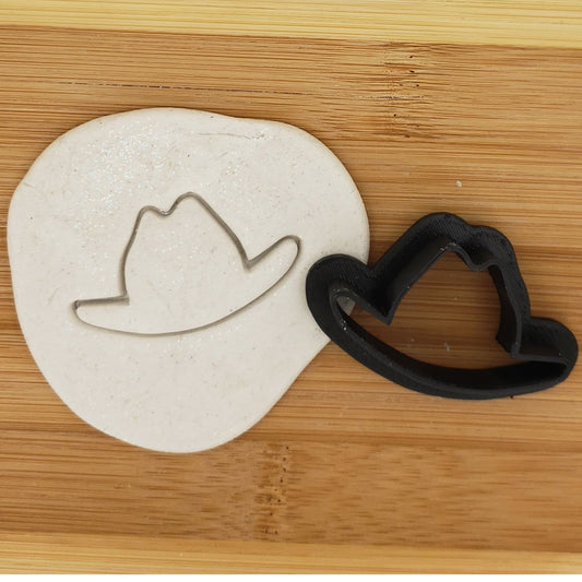 Cowboy Hat Shaped Plastic Cookie Cutter - Polymer Clay Cutter - Fondant Cutter - Craft Cutters - 3d Printed Cookie Cutter