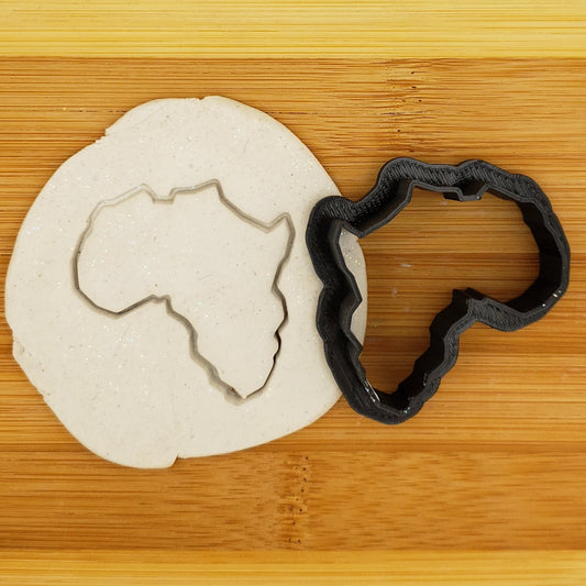 Africa Shaped Plastic Cookie Cutter - Polymer Clay Cutter - Fondant Cutter - Craft Cutters - 3d Printed Cookie Cutter