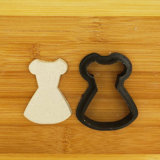 Dress Shaped Plastic Cookie Cutter - Polymer Clay Cutter - Fondant Cutter - Craft Cutters - 3d Printed Cookie Cutter