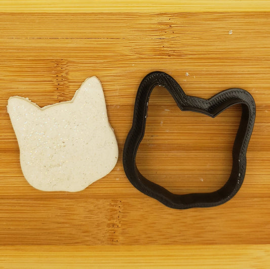 Cat Head Shaped Plastic Cookie Cutter - Animal Cookies - Polymer Clay Cutter - Fondant Cutter - Craft Cutters - 3d Printed Cookie Cutter