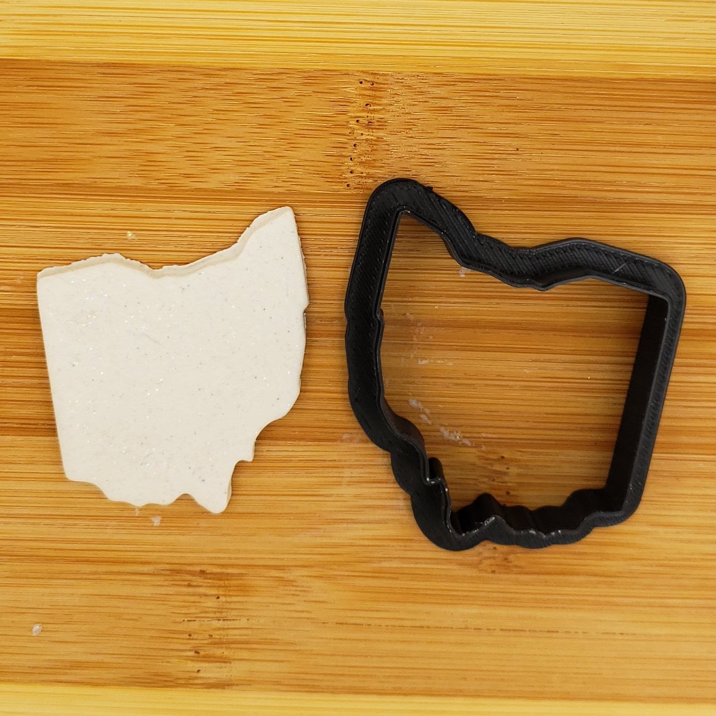 State of Ohio Shaped Plastic Cookie Cutter - Polymer Clay Cutter - Fondant Cutter - Craft Cutters - 3d Printed Cookie Cutter