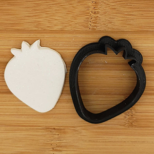 Strawberry Shaped Plastic Cookie Cutter - Polymer Clay Cutter - Fondant Cutter - Craft Cutters - 3d Printed Cookie Cutter