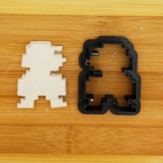 Pixel Mario Shaped Plastic Cookie Cutter - 8-Bit Game Cookie Cutter - Polymer Clay Cutter - Craft Cutters - Fondant Cutter - 3d Printed