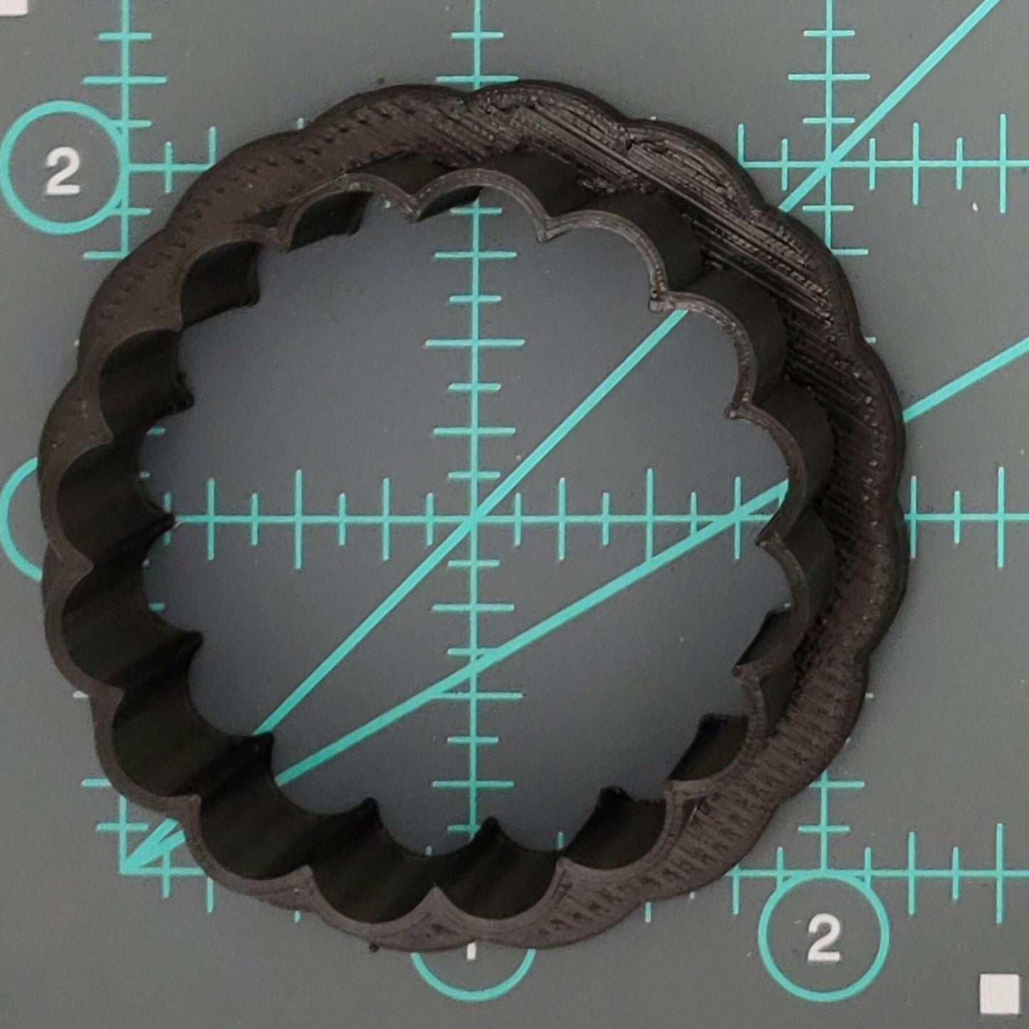 Scalloped Circle Shaped Plastic Cookie Cutter - Polymer Clay Cutter - Fondant Cutter - Craft Cutters - 3d Printed Cookie Cutter