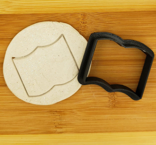 Open Book Shaped Plastic Cookie Cutter - Polymer Clay Cutter - Fondant Cutter - Craft Cutters - 3d Printed Cookie Cutter