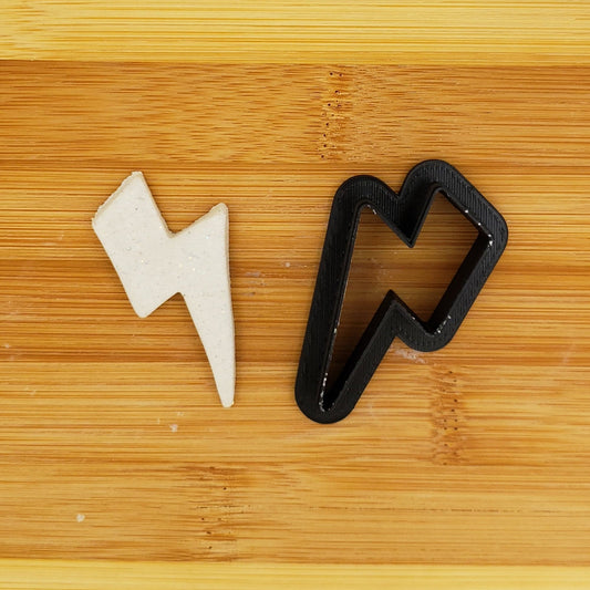 Lightning Bolt Shaped Plastic Cookie Cutter - Polymer Clay Cutter - Fondant Cutter - Craft Cutters - 3d Printed Cookie Cutter