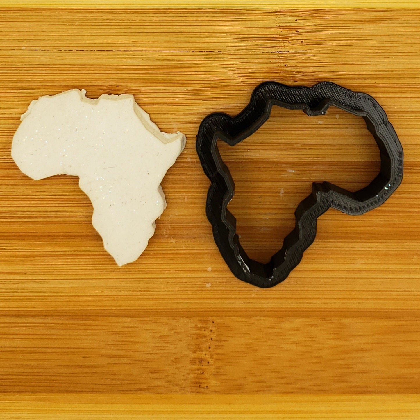 Africa Shaped Plastic Cookie Cutter - Polymer Clay Cutter - Fondant Cutter - Craft Cutters - 3d Printed Cookie Cutter