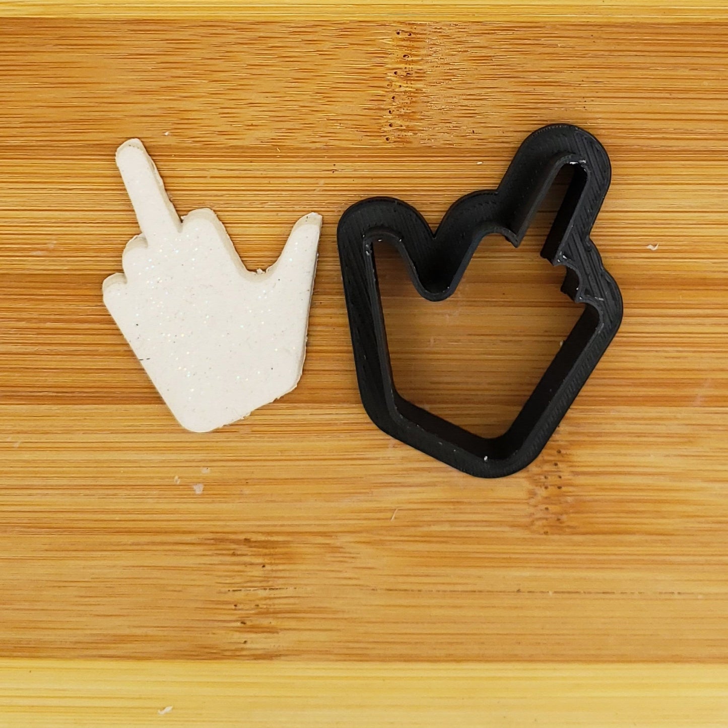 Middle Finger Shaped Plastic Cookie Cutter - Adult Cookie Cutter - Polymer Clay Cutter - Craft Cutters - 3d Printed Cookie Cutter- Fondant