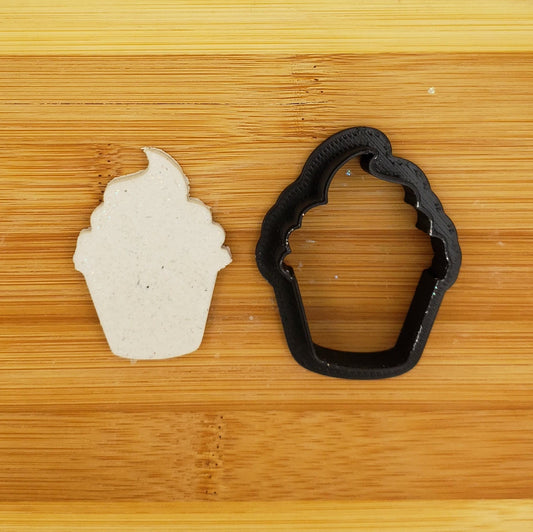 Cupcake Shaped Plastic Cookie Cutter - Polymer Clay Cutter - Fondant Cutter - Craft Cutters - 3d Printed Cookie Cutter