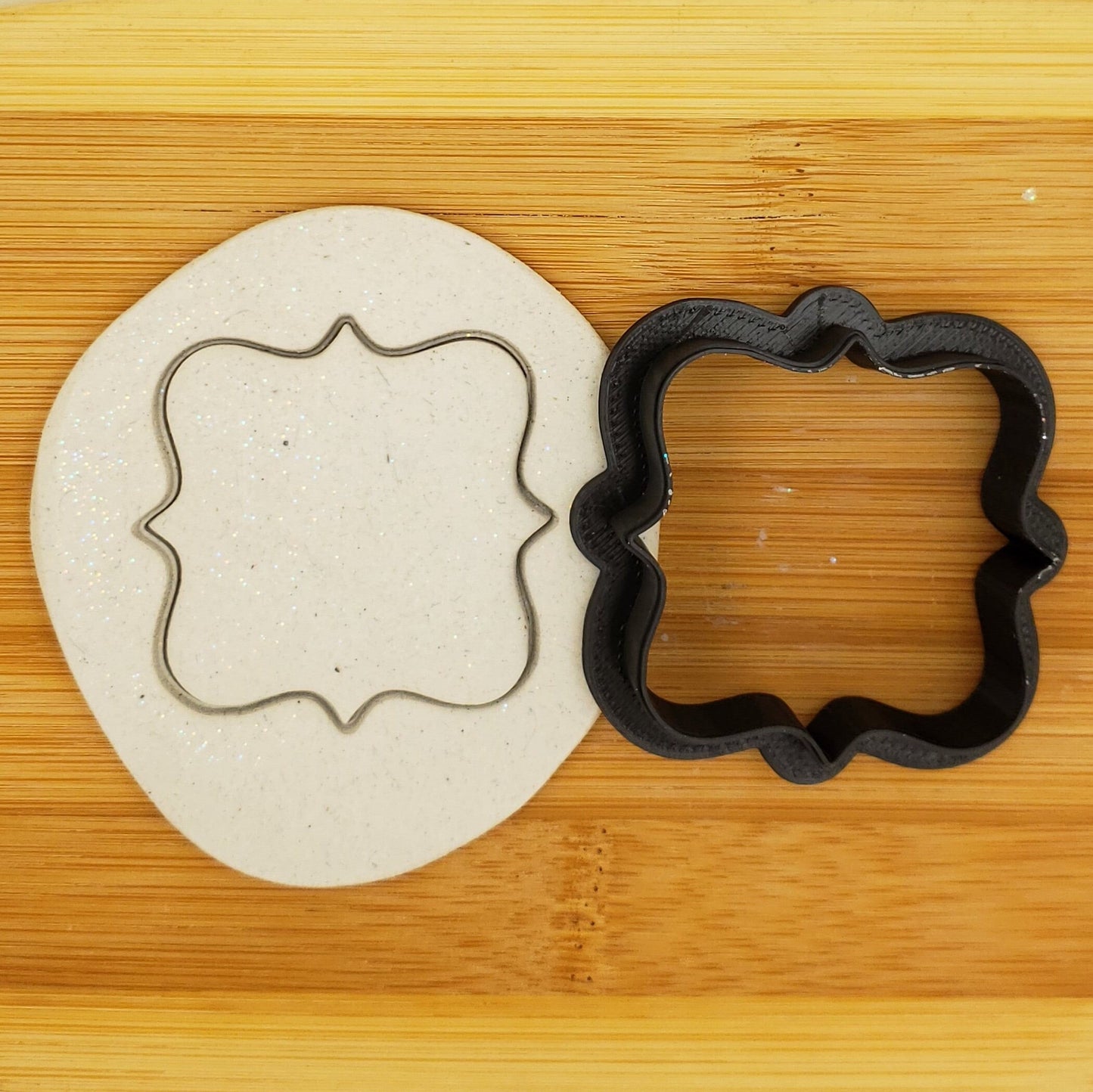 Square Plaque Shaped Plastic Cookie Cutter - Polymer Clay Cutter - Fondant Cutter - Craft Cutters - 3d Printed Cookie Cutter