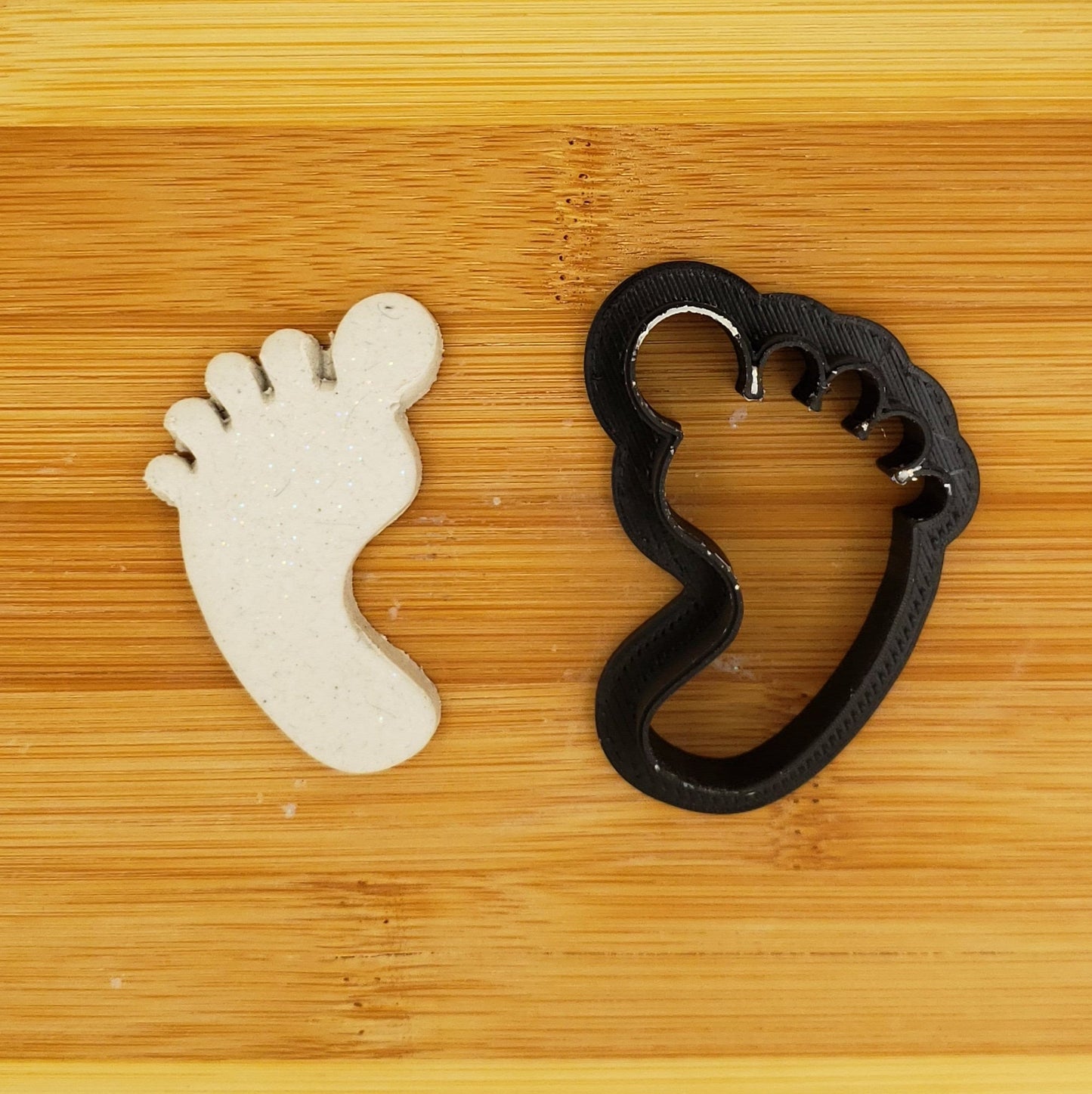 Baby Footprint Shaped Plastic Cookie Cutter - Polymer Clay Cutter - Fondant Cutter - Craft Cutters - 3d Printed Cookie Cutter