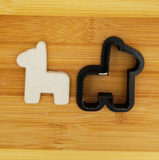 Donkey Pinata Shaped Plastic Cookie Cutter - Polymer Clay Cutter - Fondant Cutter - Craft Cutters - 3d Printed Cookie Cutter