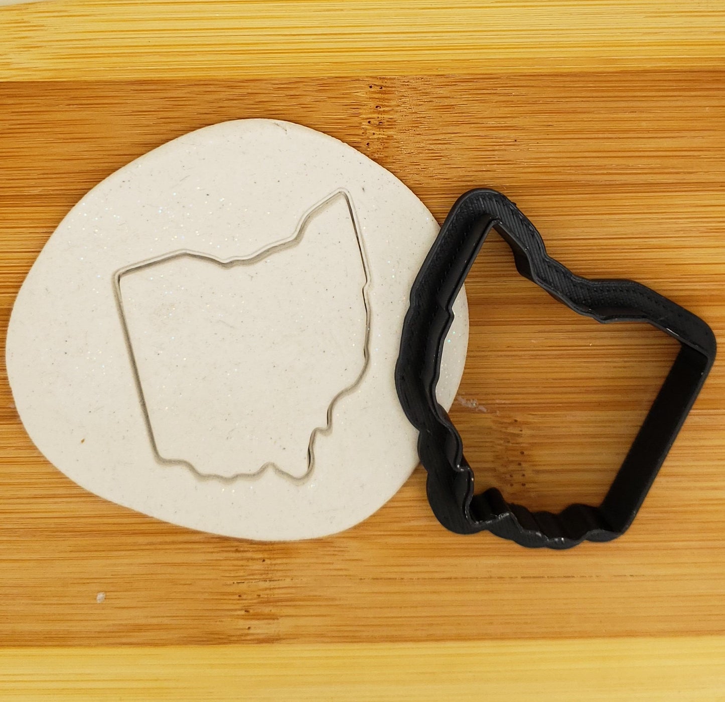 State of Ohio Shaped Plastic Cookie Cutter - Polymer Clay Cutter - Fondant Cutter - Craft Cutters - 3d Printed Cookie Cutter