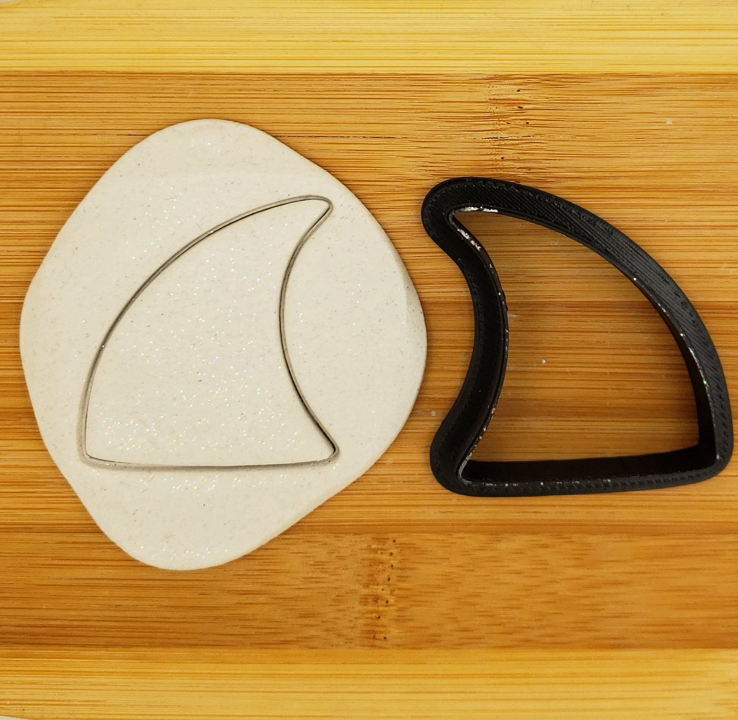 Shark Fin Shaped Plastic Cookie Cutter - Polymer Clay Cutter - Fondant Cutter - Craft Cutters - 3d Printed Cookie Cutter