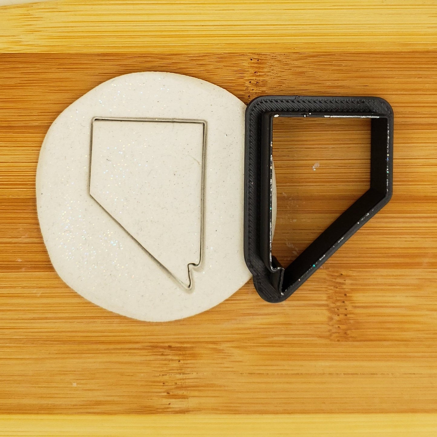 State of Nevada Shaped Plastic Cookie Cutter - Polymer Clay Cutter - Fondant Cutter - Craft Cutters - 3d Printed Cookie Cutter