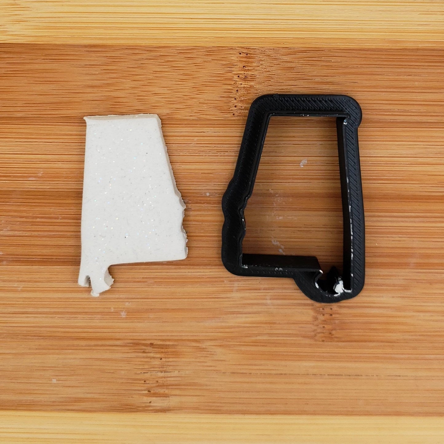 State of Alabama Shaped Plastic Cookie Cutter - Polymer Clay Cutter - Fondant Cutter - Craft Cutters - 3d Printed Cookie Cutter