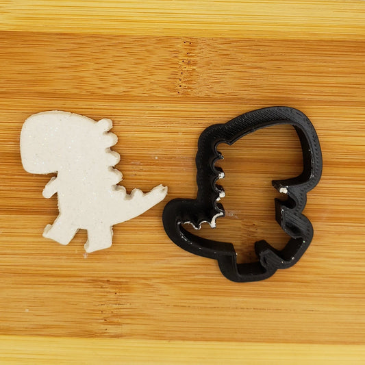 Dinosaur Shaped Plastic Cookie Cutter #3 - Polymer Clay Cutter - Fondant Cutter - Craft Cutters - 3d Printed Cookie Cutter