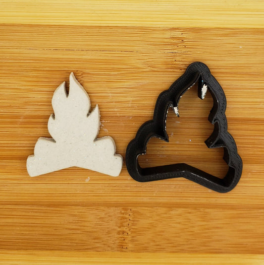 Campfire Shaped Plastic Cookie Cutter - Polymer Clay Cutter - Fondant Cutter - Craft Cutters - 3d Printed Cookie Cutter