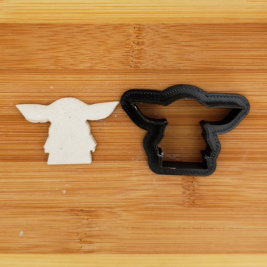 Star Wars Baby Yoda Shaped Plastic Cookie Cutter - Alien Cookie Cutter - Polymer Clay Cutter - Fondant Cutter - Craft Cutters - 3d Printed