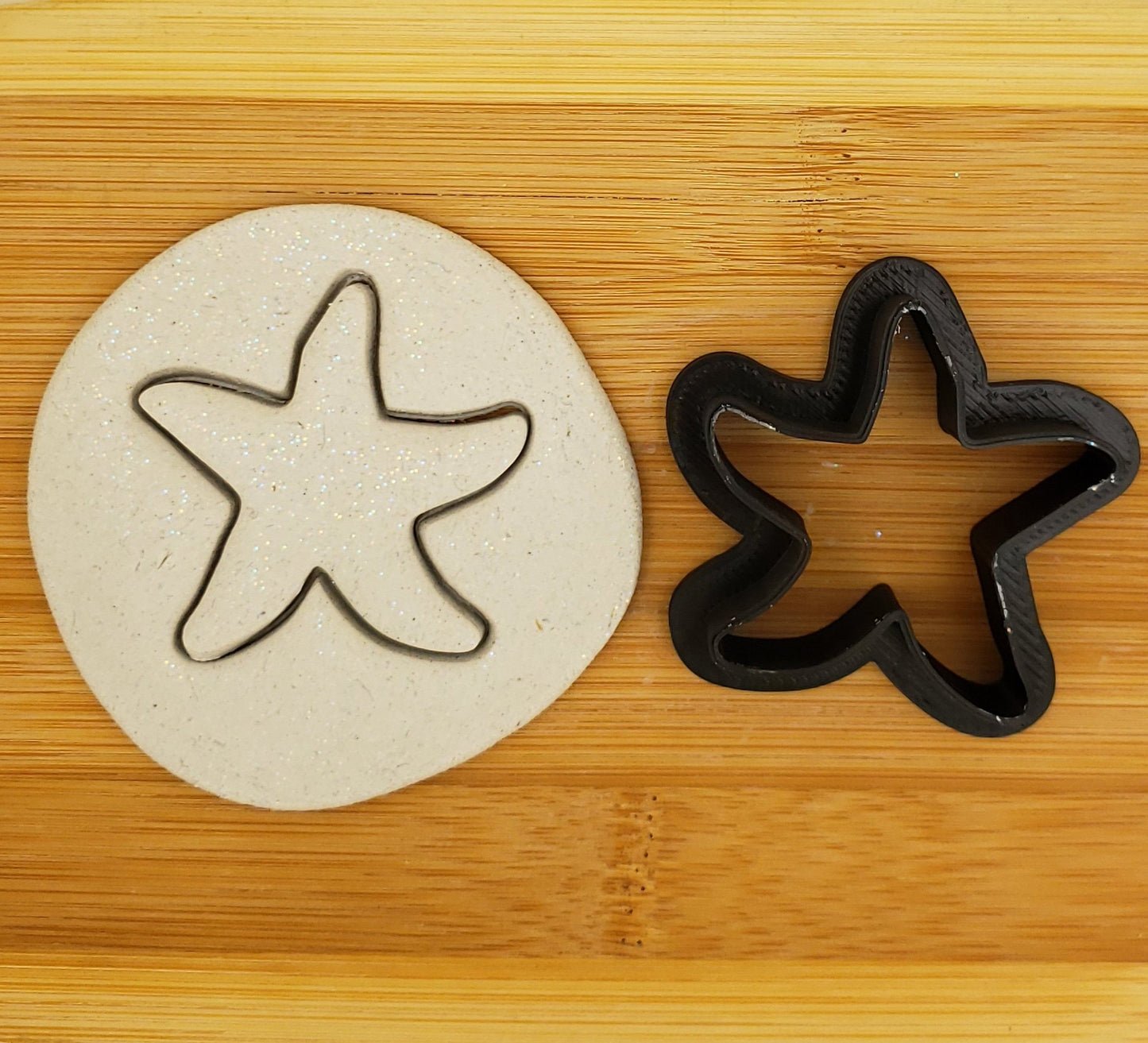 Starfish Shaped Plastic Cookie Cutter - Polymer Clay Cutter - Fondant Cutter - Craft Cutters - 3d Printed Cookie Cutter