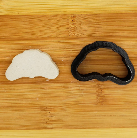 Croissant Shaped Plastic Cookie Cutter - Polymer Clay Cutter - Fondant Cutter - 3d Printed Cookie Cutter