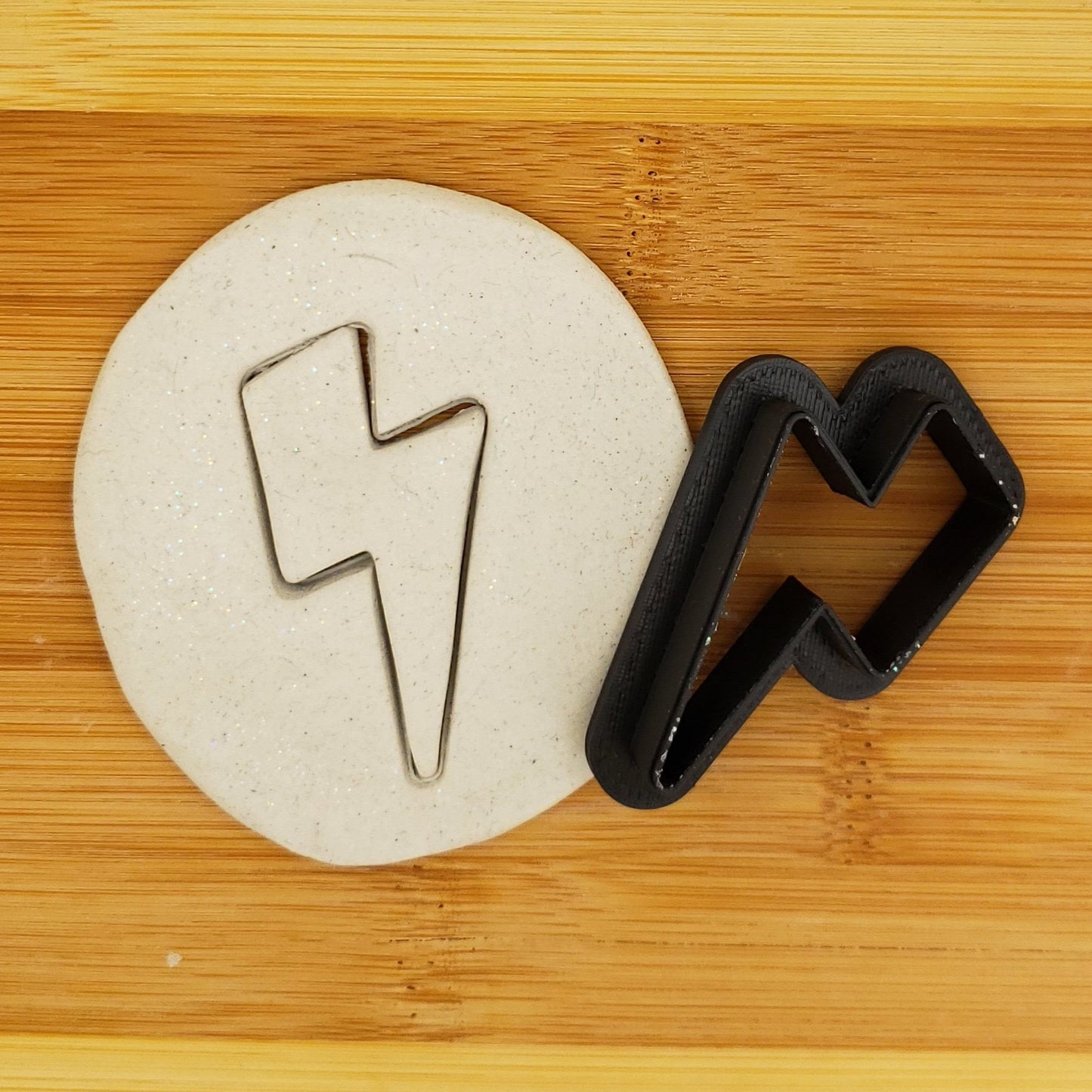 Lightning Bolt Shaped Plastic Cookie Cutter - Polymer Clay Cutter - Fondant Cutter - Craft Cutters - 3d Printed Cookie Cutter