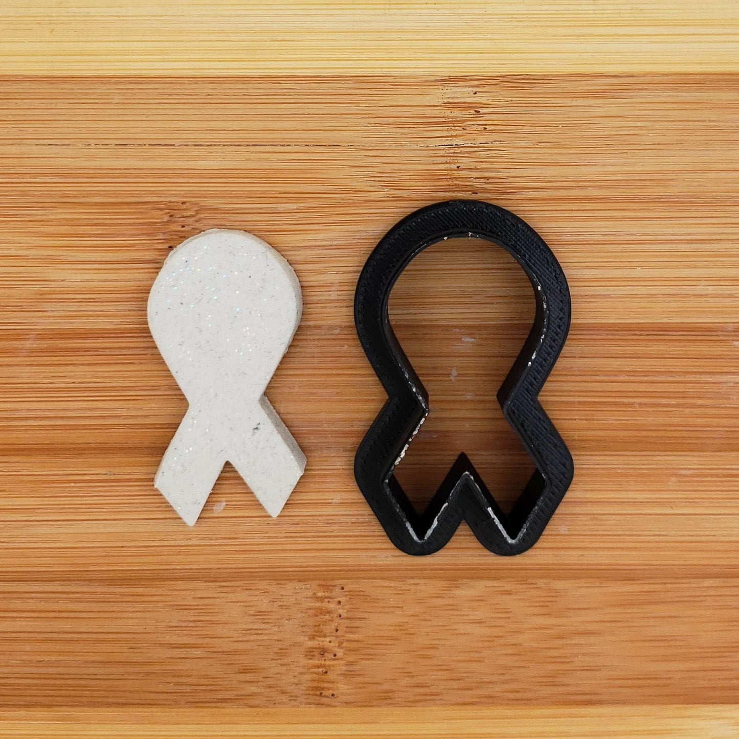 Awareness Ribbon Shaped Plastic Cookie Cutter - Polymer Clay Cutter - Fondant Cutter - Craft Cutters - 3d Printed Cookie Cutter