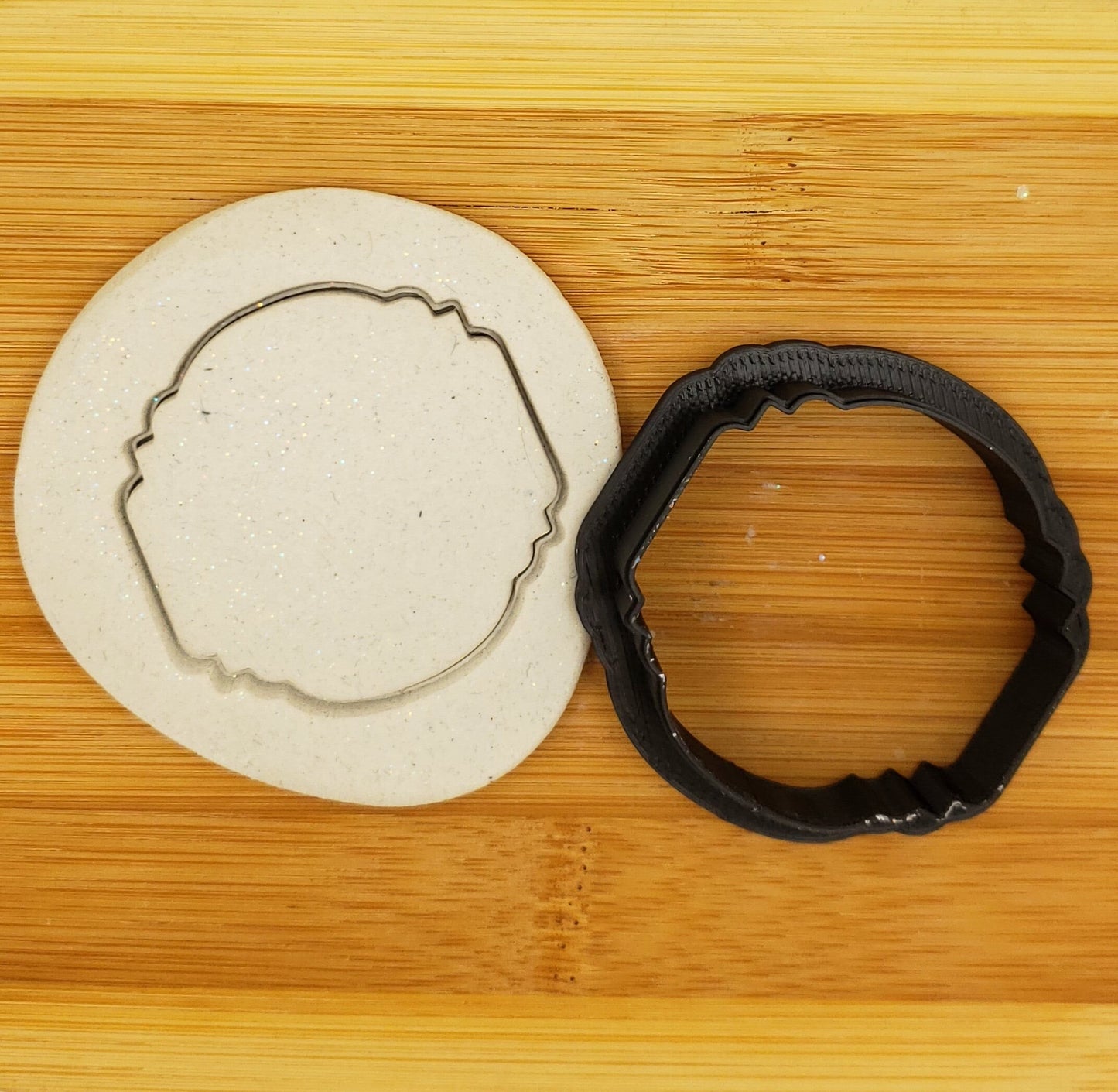 Circle Plaque Shaped Plastic Cookie Cutter - Polymer Clay Cutter - Fondant Cutter - Craft Cutters - 3d Printed Cookie Cutter