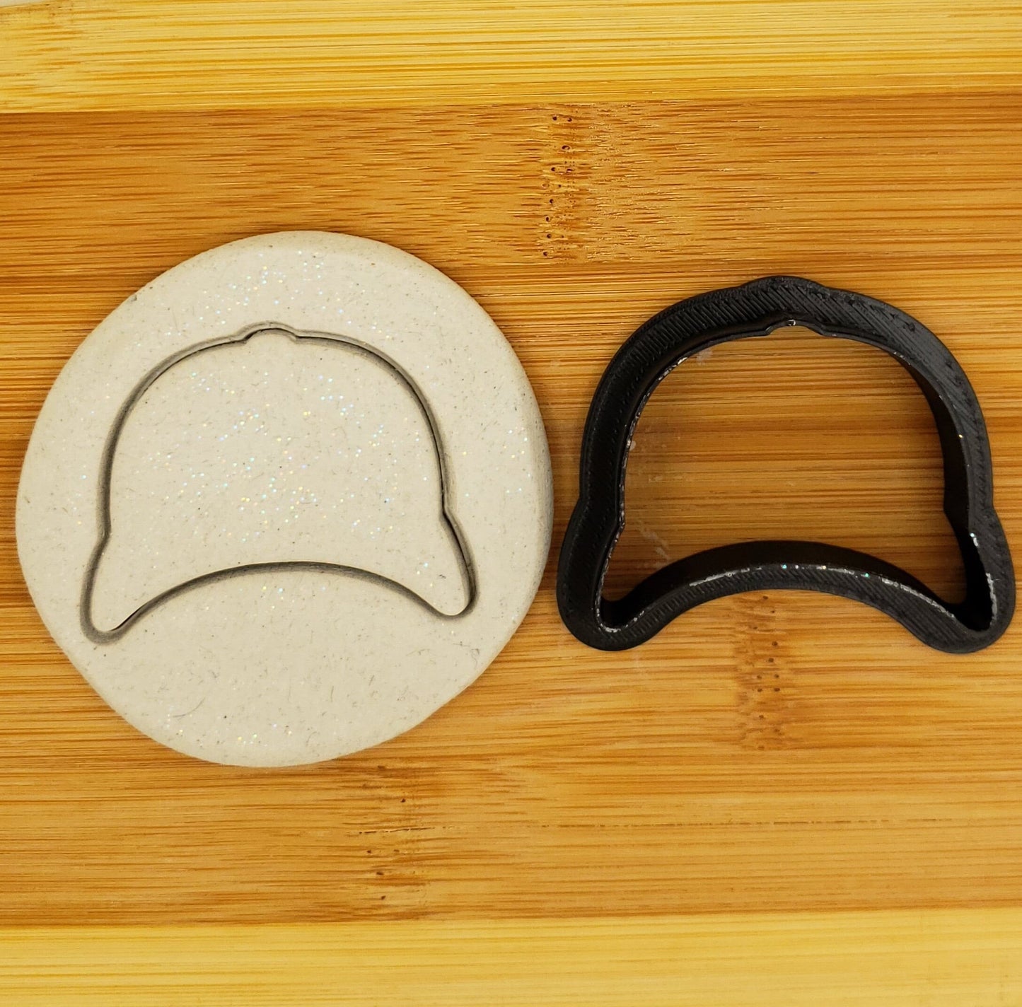 Baseball Hat Shaped Plastic Cookie Cutter - Polymer Clay Cutter - Fondant Cutter - Craft Cutters - 3d Printed Cookie Cutter