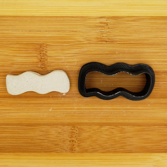 Bacon Slice Shaped Plastic Cookie Cutter - Polymer Clay Cutter - Fondant Cutter - Craft Cutters - 3d Printed Cookie Cutter