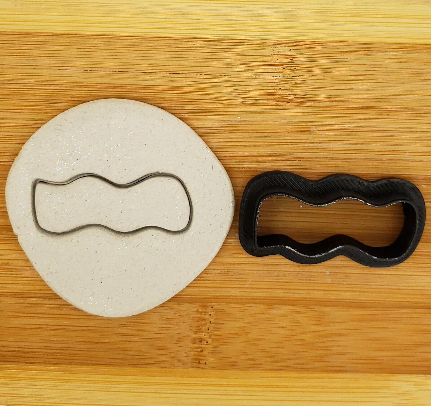 Bacon Slice Shaped Plastic Cookie Cutter - Polymer Clay Cutter - Fondant Cutter - Craft Cutters - 3d Printed Cookie Cutter