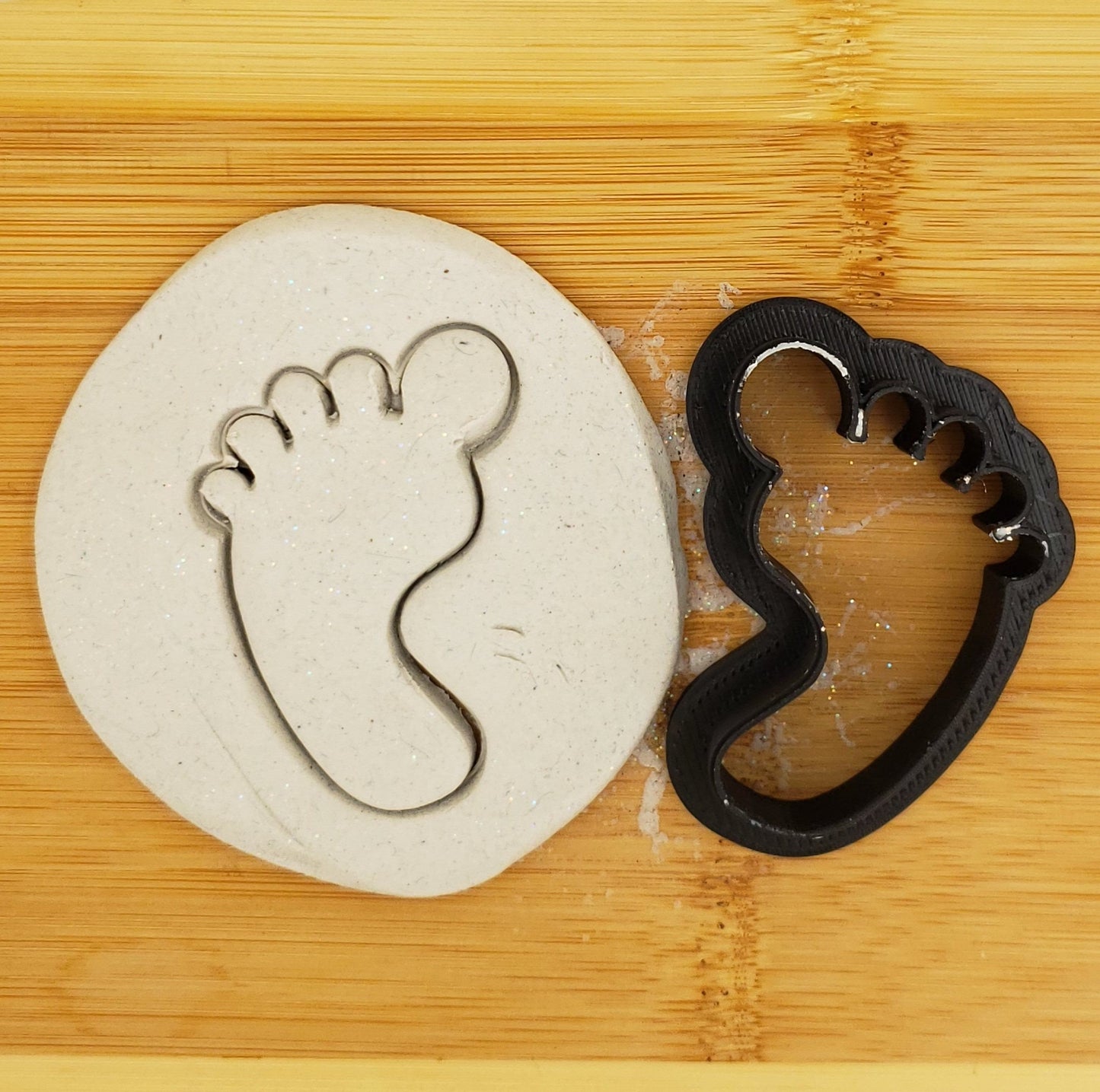 Baby Footprint Shaped Plastic Cookie Cutter - Polymer Clay Cutter - Fondant Cutter - Craft Cutters - 3d Printed Cookie Cutter