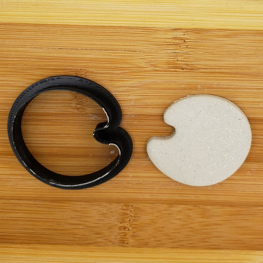 Paint Palette Shaped Plastic Cookie Cutter - Polymer Clay Cutter - Fondant Cutter - Craft Cutters - 3d Printed Cookie Cutter