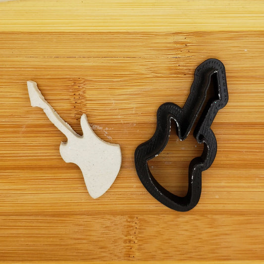 Electric Guitar Shaped Plastic Cookie Cutter - Polymer Clay Cutter - Fondant Cutter - Craft Cutters - 3d Printed Cookie Cutter