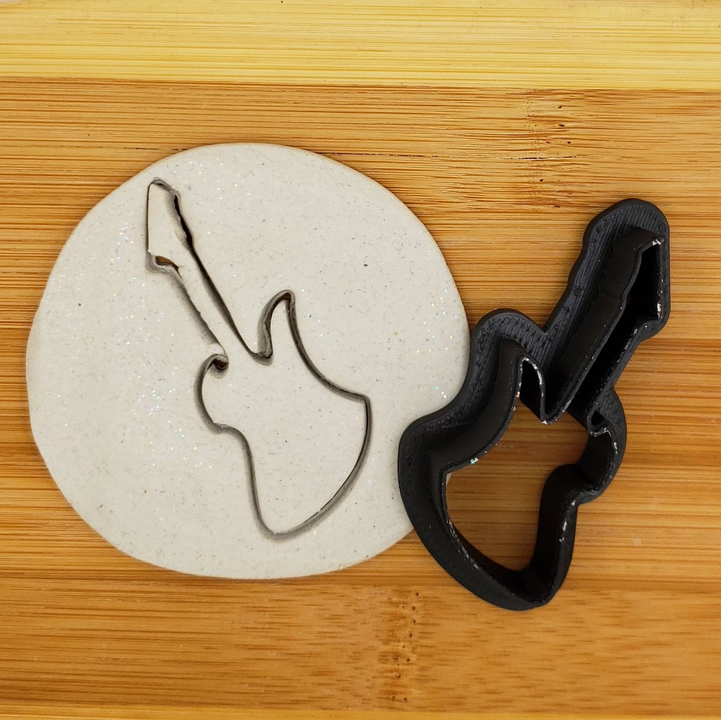 Electric Guitar Shaped Plastic Cookie Cutter - Polymer Clay Cutter - Fondant Cutter - Craft Cutters - 3d Printed Cookie Cutter