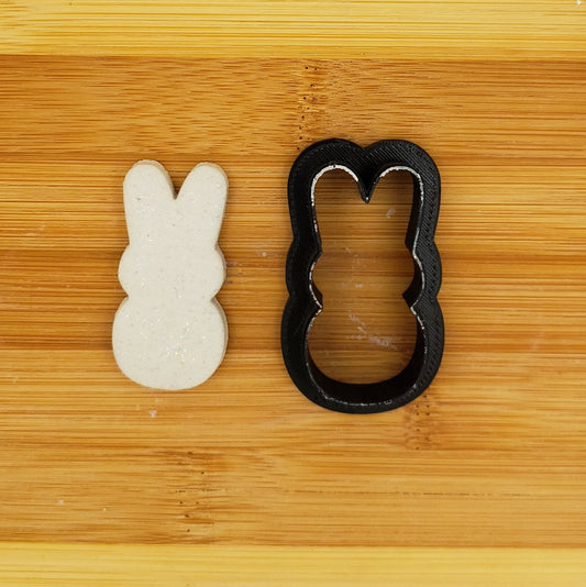 Marshmallow Peep Bunny Shaped Cookie Cutter - Polymer Clay Cutter - Fondant Cutter - Craft Cutters - 3d Printed Cookie Cutter