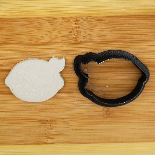 Lemon with Leaf Shaped Plastic Cookie Cutter - Polymer Clay Cutter - Fondant Cutter - Craft Cutters - 3d Printed Cookie Cutter