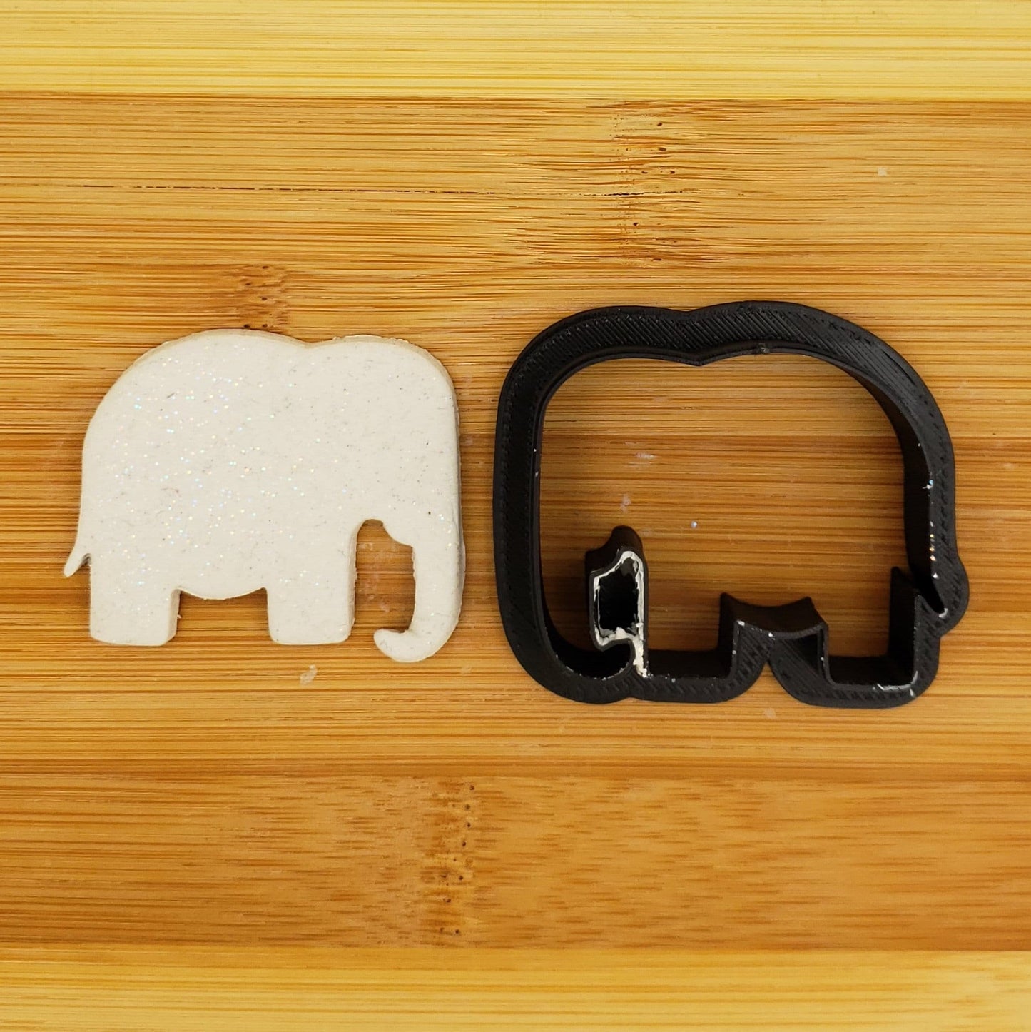 Elephant Shaped Plastic Cookie Cutter - Polymer Clay Cutter - Fondant Cutter - Craft Cutters - 3d Printed Cookie Cutter