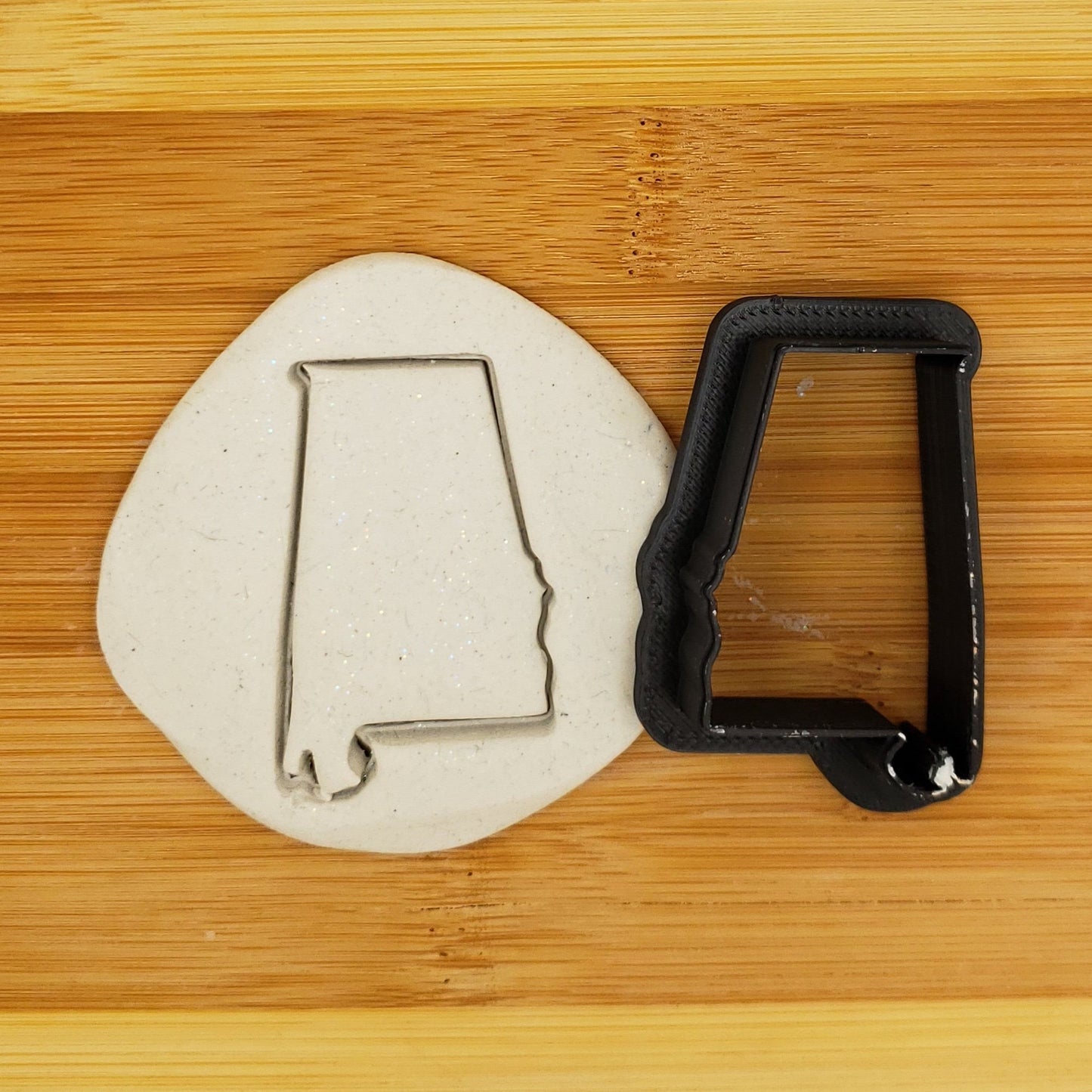 State of Alabama Shaped Plastic Cookie Cutter - Polymer Clay Cutter - Fondant Cutter - Craft Cutters - 3d Printed Cookie Cutter