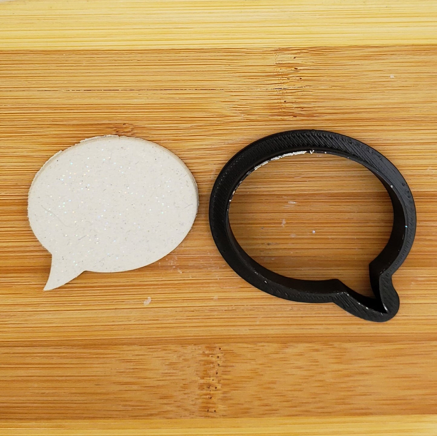 Speech Bubble Shaped Plastic Cookie Cutter - Polymer Clay Cutter - Fondant Cutter - Craft Cutters - 3d Printed Cookie Cutter