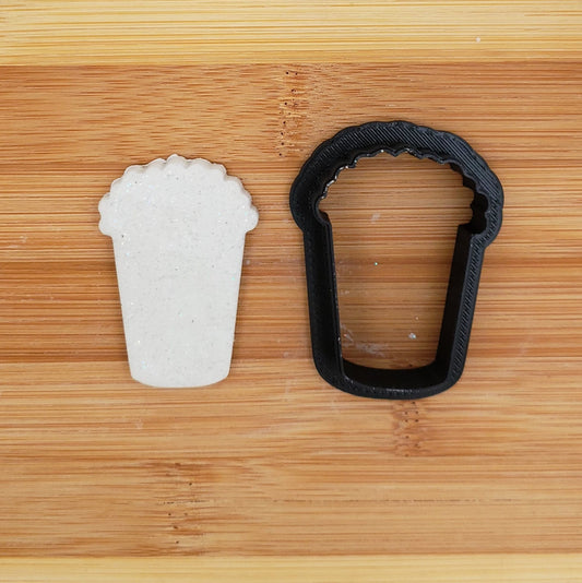 Popcorn Shaped Plastic Cookie Cutter - Polymer Clay Cutter - Fondant Cutter - Craft Cutters - 3d Printed Cookie Cutter
