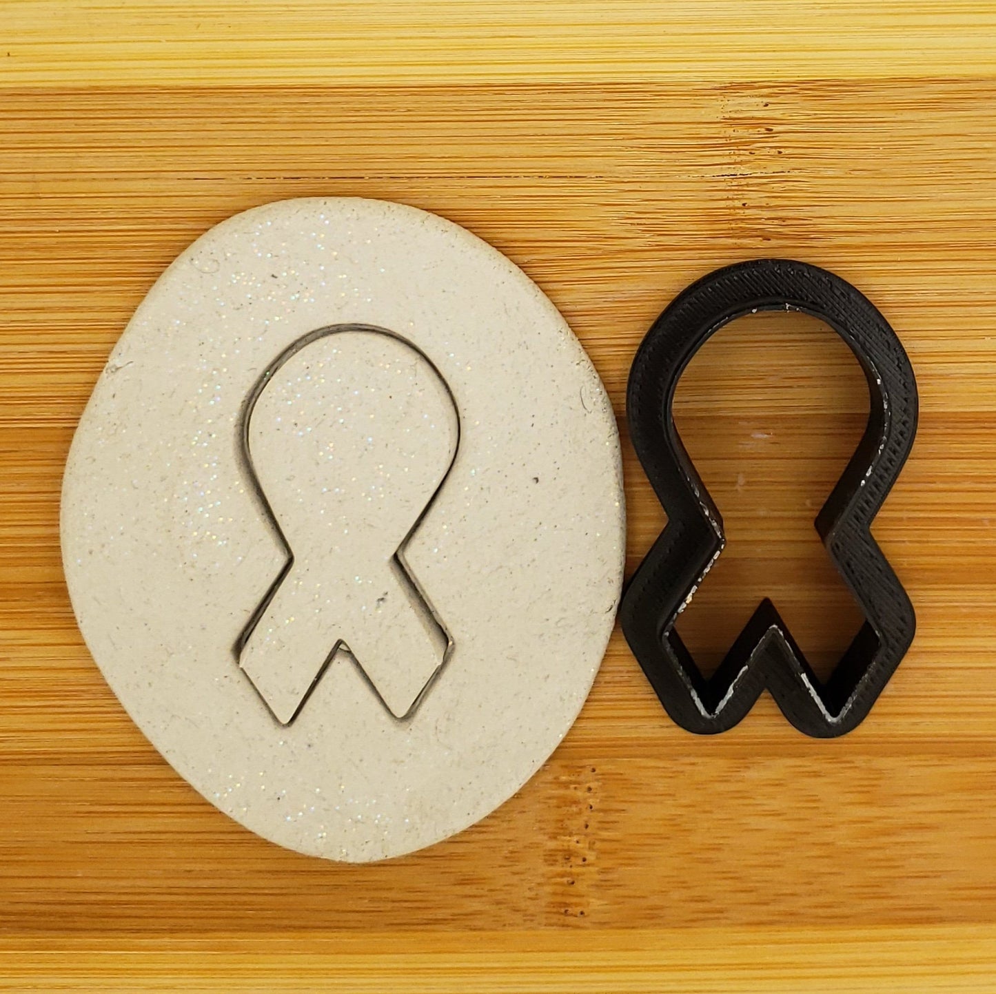 Awareness Ribbon Shaped Plastic Cookie Cutter - Polymer Clay Cutter - Fondant Cutter - Craft Cutters - 3d Printed Cookie Cutter