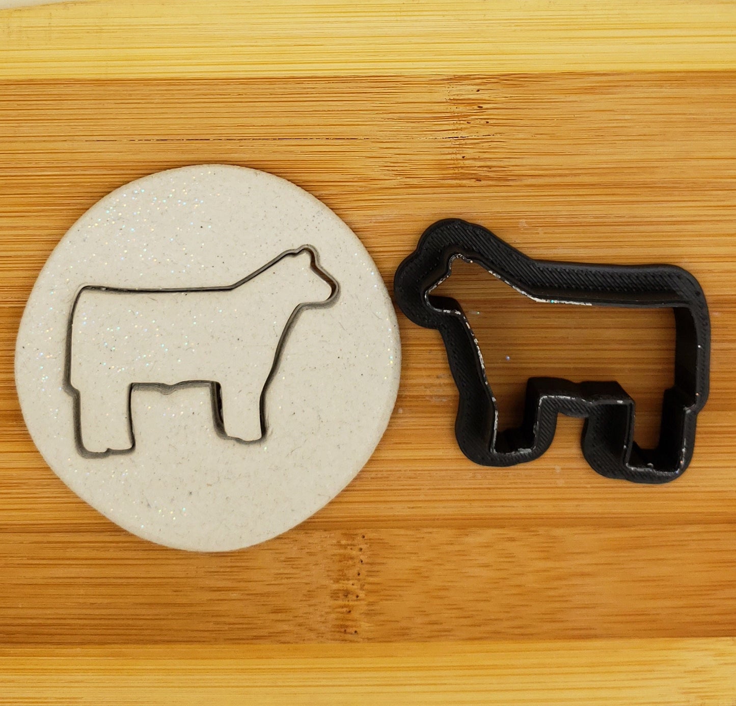 Steer Shaped Plastic Cookie Cutter - Polymer Clay Cutter - Fondant Cutter - Craft Cutters - 3d Printed Cookie Cutter