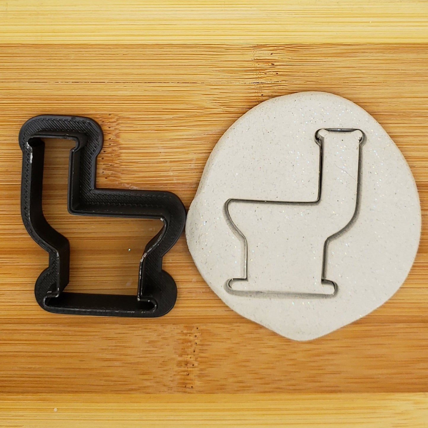 Toilet Shaped Plastic Cookie Cutter - Polymer Clay Cutter - Fondant Cutter - Craft Cutters - 3d Printed Cookie Cutter