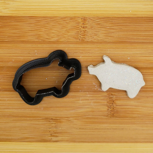 Pig Shaped Plastic Cookie Cutter - Polymer Clay Cutter - Fondant Cutter - Craft Cutters - 3d Printed Cookie Cutter
