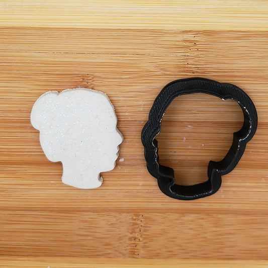 Old Woman Head Shaped Plastic Cookie Cutter - Polymer Clay Cutter - Fondant Cutter - Craft Cutters - 3d Printed Cookie Cutter
